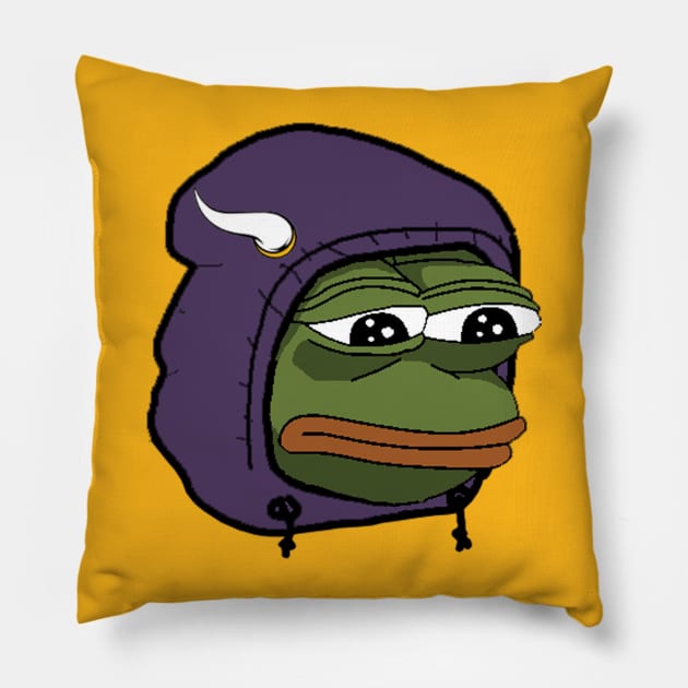 Minnesota Vikings Ultra Rare Pepe Pillow by gt14199