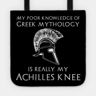 Funny Greek Mythology Achilles Knee Tote