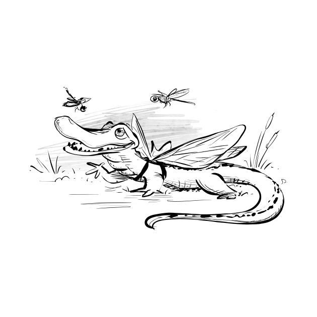 Dragonfly Gator by Jason's Doodles