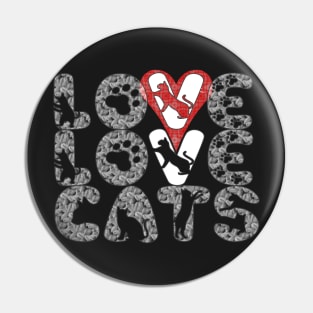 Cat Lovers Love Cute Cats Pin