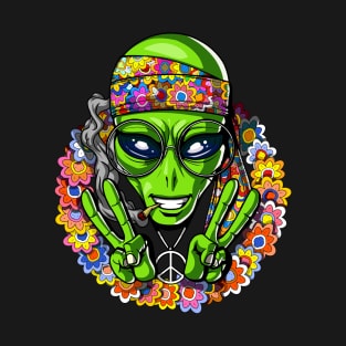 Stoner Alien Hippie T-Shirt