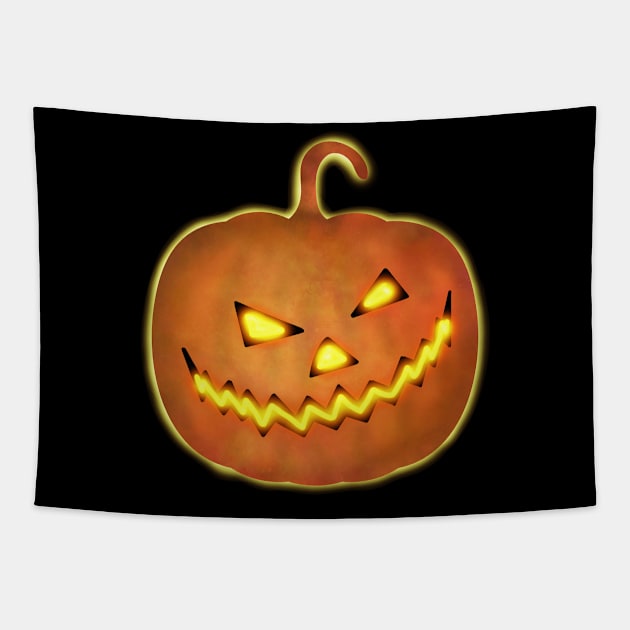 Jack-o-Lantern Tapestry by Anastasiya Malakhova