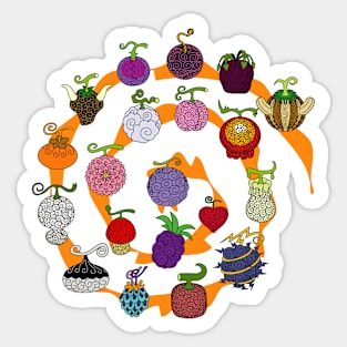 gasha gasha no mi devil fruit Sticker for Sale by goldjuliana