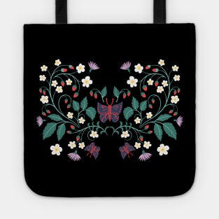 Folk Art Strawberries Tote