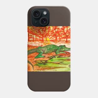 Alligator Swamp at Sundown Phone Case