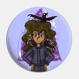 The Raven Girl Pin