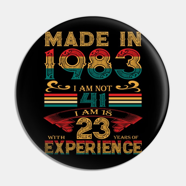 Made in 1983 Pin by Velvet Love Design 