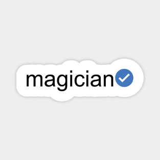 Verified Magician (Black Text) Magnet