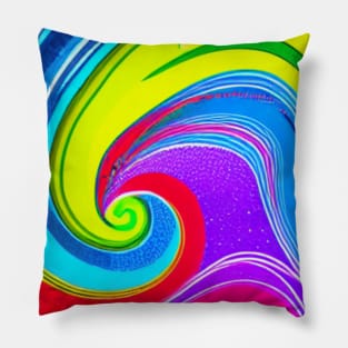 Beautiful Watercolor Swirl Pillow