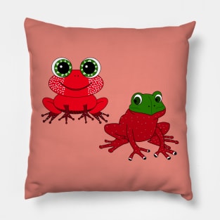 Strawberry frogs Pillow