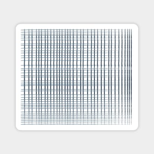 Modern Thin Blue Lines Crosshatch Magnet