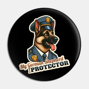 German Shepherd  Police Pin