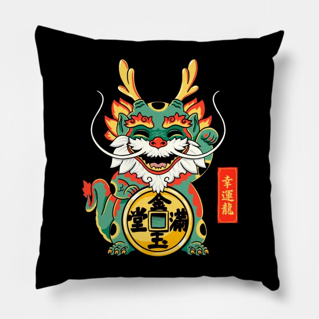 Lucky dragon Pillow by ppmid