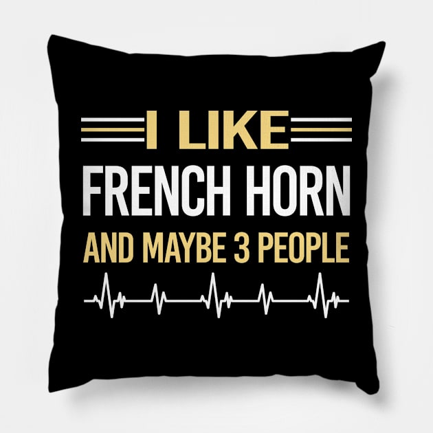 3 People French Horn Pillow by symptomovertake