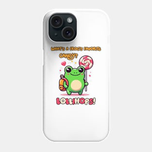 What's a frog's favorite candy? Lollihops! Phone Case