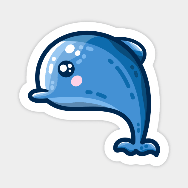 Kawaii Cute Dolphin Magnet by freeves