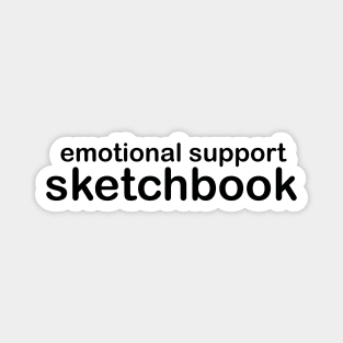 emotional support sketchbook black simple sticker Magnet