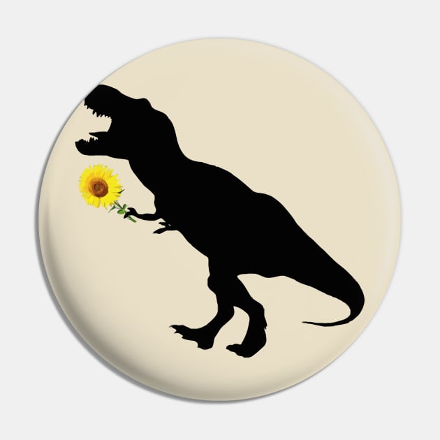 Sunflower and T rex dinosaur kind good heart Pin by Collagedream