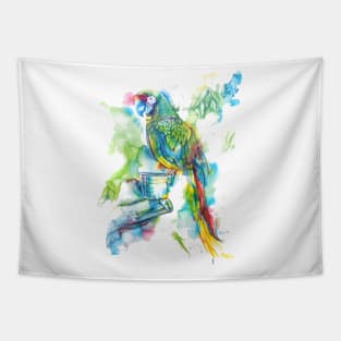 Parrot on a Bucket Tapestry