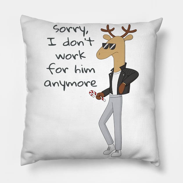 Freelance Deer Pillow by by me art