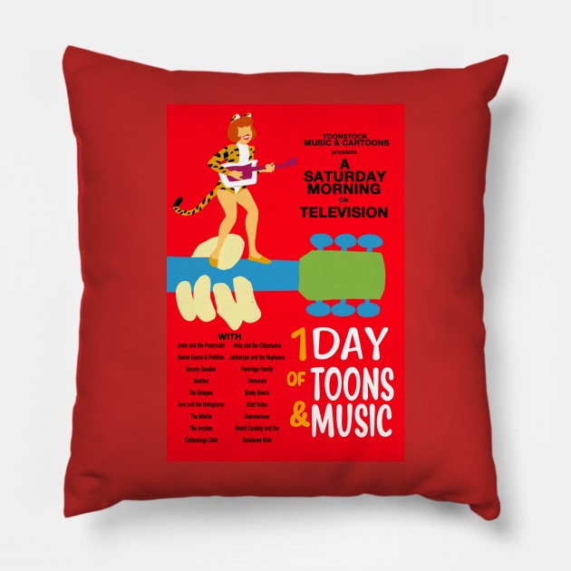 Toonstock Josie and the Pussycats Pillow by TechnoRetroDads