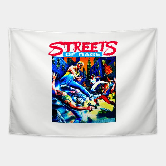 Streets Of Rage Cover Art Tapestry by Rolfober