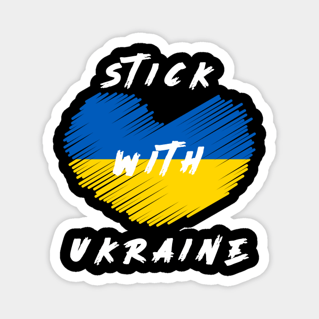 stick  with ukraine Shirt, Support Ukraine Shirt, Stand with Ukraine shirt, Puck Futin Shirt, Ukraine Flag Shirt, Ukranian Shirt, Ukraine Gifts Magnet by black lynx