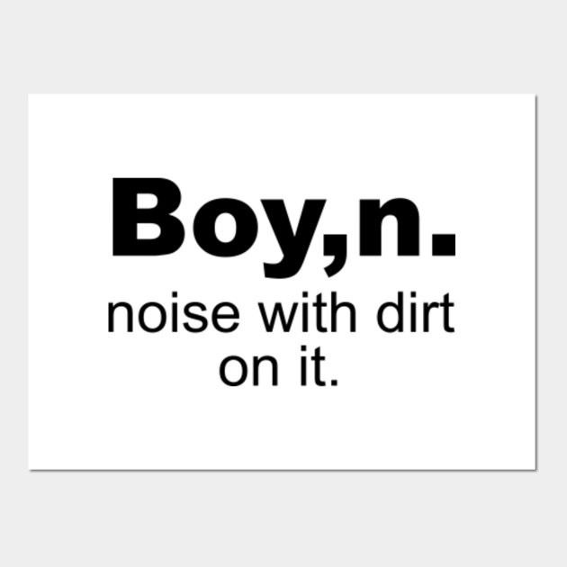 Boy Definition Noise With Dirt On It Funny Saying Boy Affiche