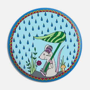 Mouse in the Rain Pin