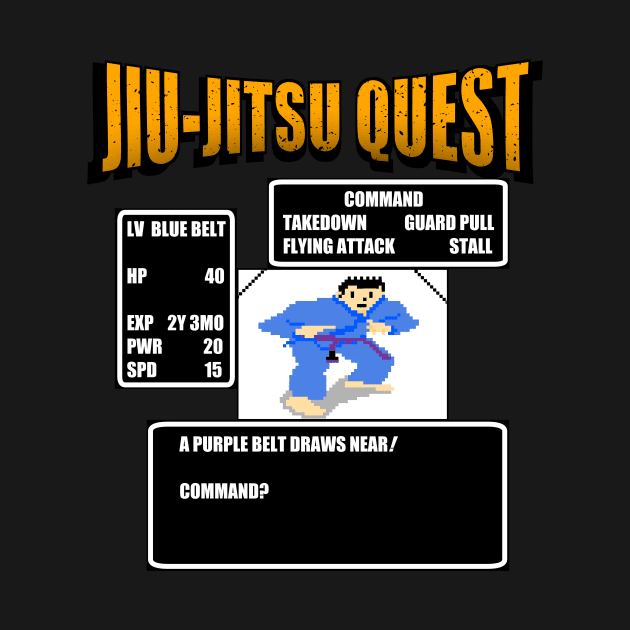 Jiu Jitsu Quest BJJ MMA Retro gaming shirt by eokakoart