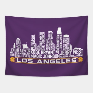 Los Angeles Basketball Team All Time Legends, Los Angeles City Skyline Tapestry