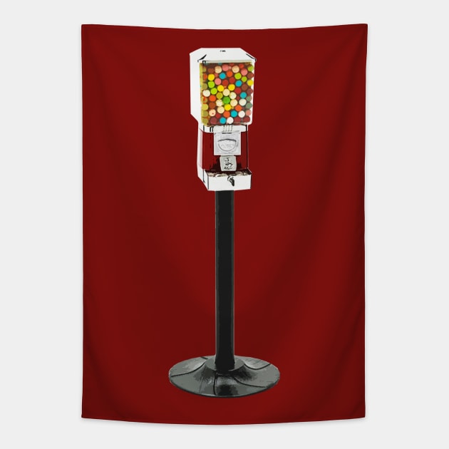 Gumball Machine Cranberry Tapestry by CharlieCreator