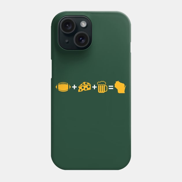 Wisconsin Math - Green 1 Phone Case by KFig21