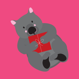 Wombat with Christmas gift T-Shirt