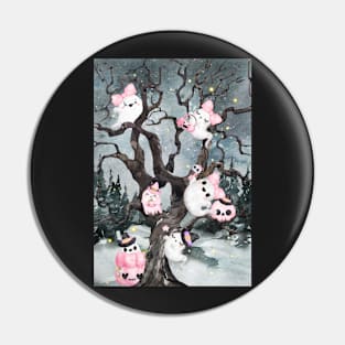 Ghostly Whispers in the Dark Forest Pin