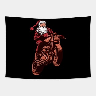 santa riding cafe racer Tapestry