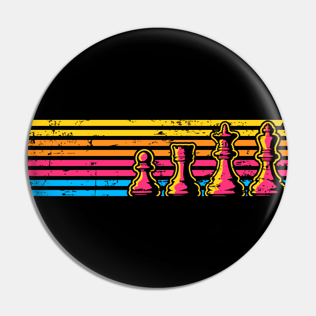 Neon Retro Chess Pin by artlahdesigns