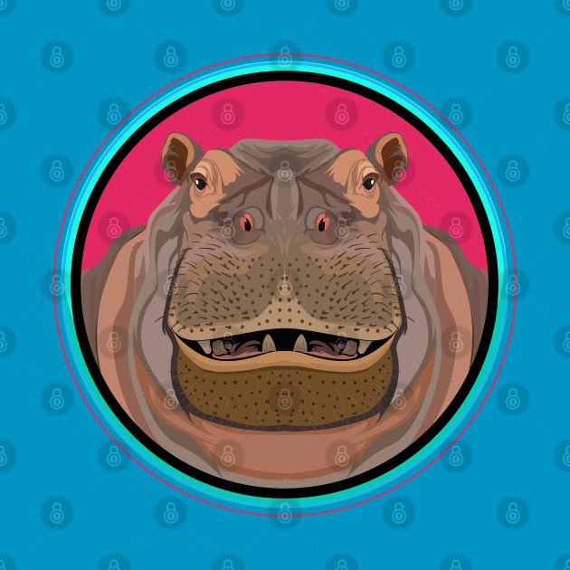 Hippo Circle by Peppermint Narwhal