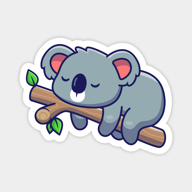 Cute koala sleeping Magnet by Catalyst Labs