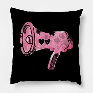 Black Hearts Megaphone Pillow