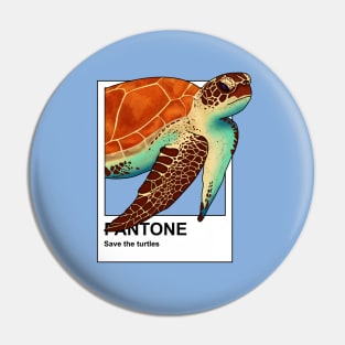 Save the turtles Pin