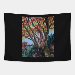 Red Maple Landscape with Water Tapestry