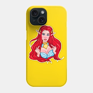 Elf Girl Middle Finger Sign Phone Case