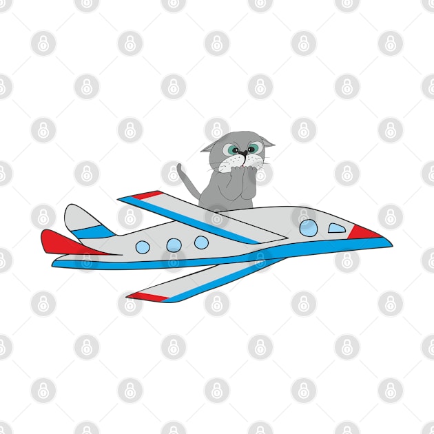 cat on the plane by Alekvik