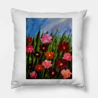 burst of color of wildflowers Pillow