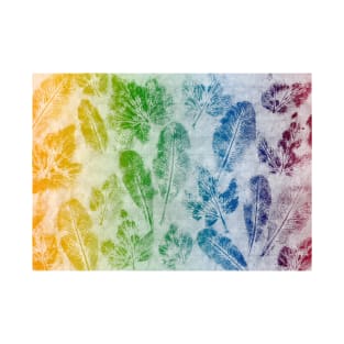 Rainbow leaf print T-Shirt