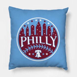 Philly Red White and Philadelphia Blue Baseball Fan Phils Fan Favorite Pillow