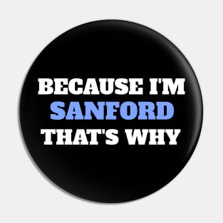 Because I'm Sanford That's Why Pin