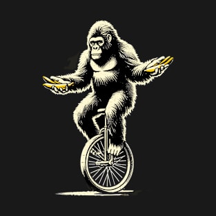 Dumb Gorilla Riding A Unicycle T-Shirt