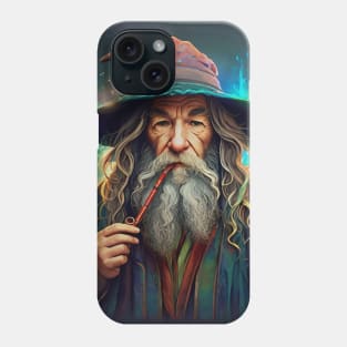 Old Wizard Smoking a Pipe Phone Case